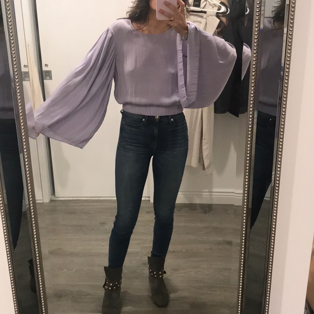 Elizabeth and James will like lavender blouse